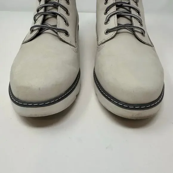 Timberland Boots Women's 8.5 Sensorflex White Ankle Boot Preppy Winter Style - Picture 5 of 13